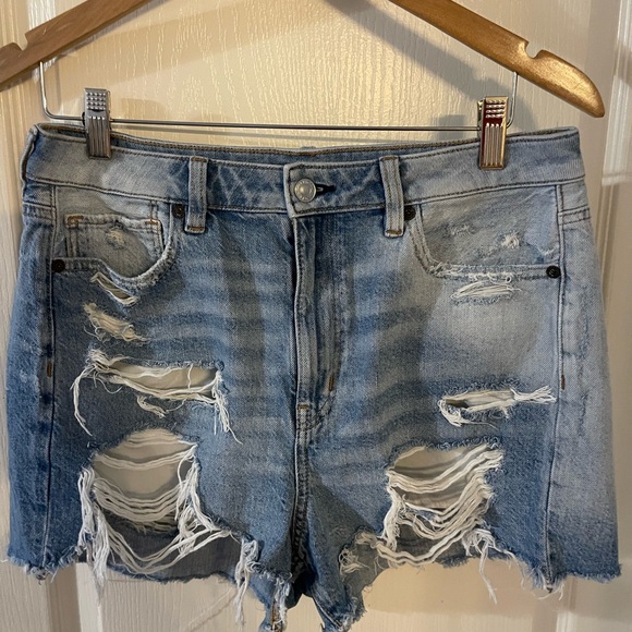 American Eagle Outfitters Pants - American Eagle Outfitters Ripped Blue Jean Shorts